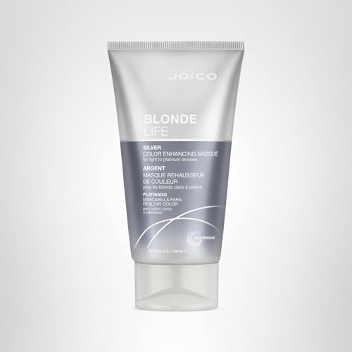 Joico Blonde Life Color Enhancing Masque | For Blonde Hair | Color Depositing Treatment | Maintain Unique Blonde Tones | Fortified With Monoi & Tamanu Oil | Silver| 5.1 Fl Oz