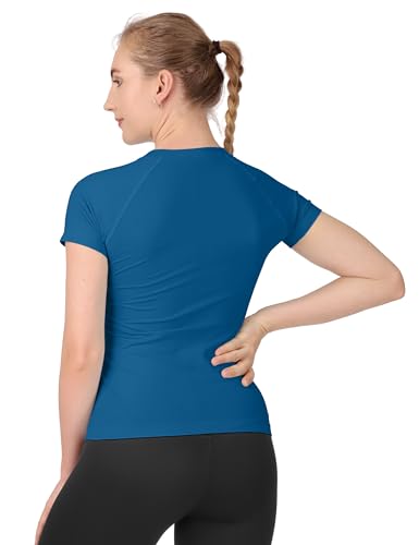Image of MathCat Seamless Workout Tops for Women Short Sleeve Yoga Running Shirts,Breathable Athletic Compression Shirt Women XS-XL