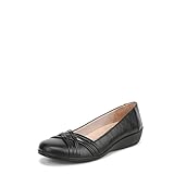 LifeStride Women's Incredible Ballet Flat Black Synthetic 11 W