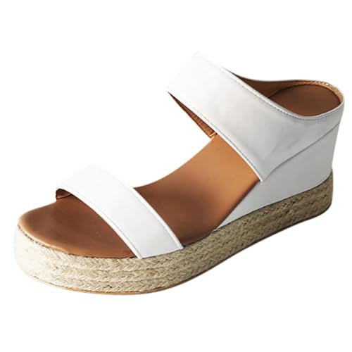 Sandals for Women Platform Wedge Sandals Open Toe Ankle Strap Sandals Dressy Sandal Casual Slip on Summer Shoes
