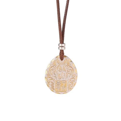 Collier Feng Shui argent YCQYM contre le stress bijou vintage délicat