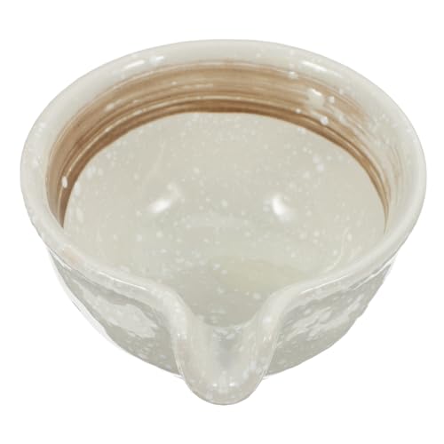 Garneck Japanese Side Dish Bowl Ceramic Sauce Bowl Spout Dipping Sauce Cup Multifunctional for Hot Pot Barbecue and Snacks
