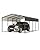 13x20FT Metal Carport,Heavy Duty Steel Carport with Galvanized Roof and Anchor Rods – All-Weather Cover for Pickup Trucks, Boats, and Tractors