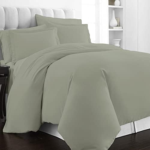 Pizuna 400 Thread Count Cotton Super King Duvet Cover Set Off White, 100% Long Staple Cotton Super King Quilt Cover, Luxury Soft Sateen Superking Duvet Covers (100% Cotton Duvet Cover Super King)