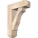 Ekena Millwork BKT0806X24X32BOA04SDF Balboa Craftsman Smooth Bracket w/Offset Brace, Douglas Fir