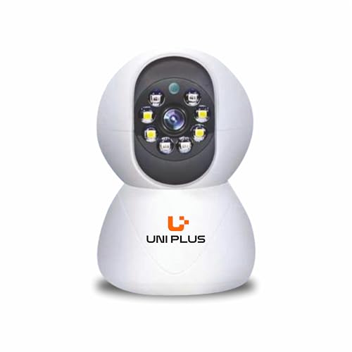 Image of UNIPLUS Alpha 4MP Wi-Fi Smart Home Security Camera | 360 View, Night Vision, Pan & Tilt, 2-Way Audio, Motion Detection, SD Card Support, Alexa Compatible - UP-4M PT-CC