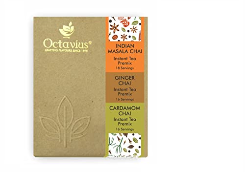 Octavius Assorted Premix Tea 3 in 1 Variant | Perfect for Work, Travel Or Home | Economy Pack – 50 Sachets | On the Go Instant Premix Tea | Ready to use Milk Tea