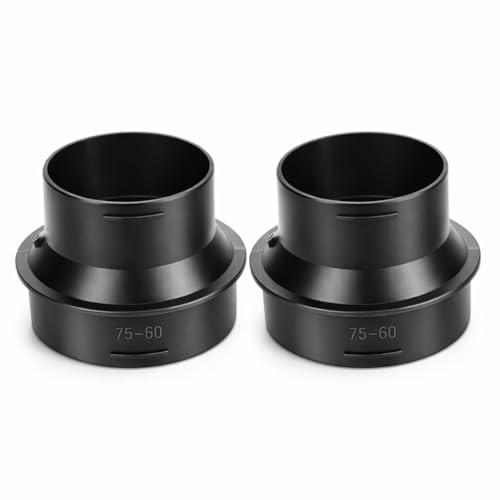 Tubos Adaptadores de Calentador de Estacionamiento ABS - 60MM a 75MM Conector de Unión de Tubería de Conducto para Webasto - 1 Par Duraderos