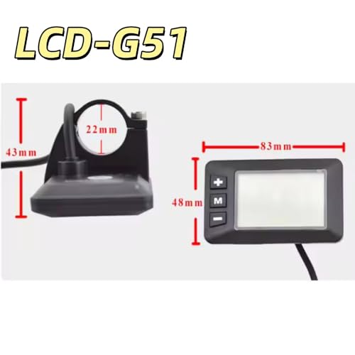 NULKOMMA LCD-G51 Ebike LCD Display Meter 48V Electric Bicycle Computer Display LCD Control Panel 6-pin Waterprof Plug Speedometer for Electric Bike Montain Bike Scooter - Image 2