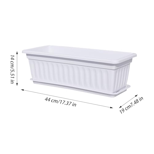 Jardinières de fenêtre lot de 6 pots extérieurs résistants pour balcon - 6