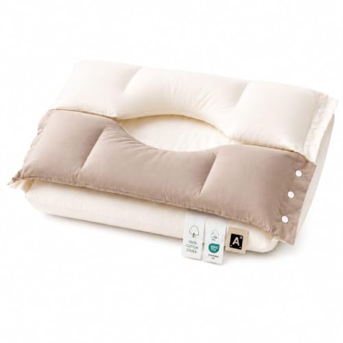 Image of Memory Foam Pillow, Orthopedic Cervical Pillows for Neck and Shoulder Pain, Ergonomic Firm Neck Support Pillow with Armrest for Side, Back and Stomach Sleepers (Pack of 1)