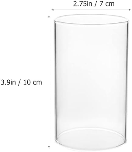 Miniatura 2 de VOSAREA 4 portavelas de cristal con extremo abierto cubierta de vela de cilindro sin fondo para festivales de bodas 39 x 28in