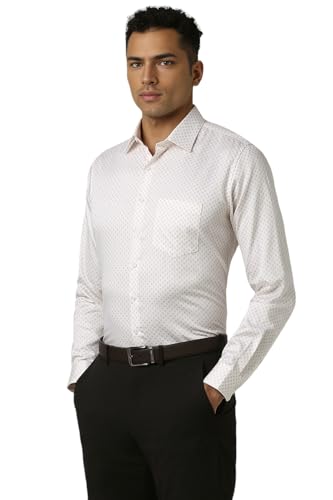 Image of Van Heusen Formal Printed Shirt for Men| Premium Cotton| Full Sleeves| Slim Fit |Breathable Fabric