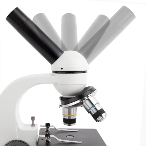 Image of AmScope M158 Series 360-Degree Rotating Monocular Head Compound Microscope - 40X-1000X Magnification - Includes LED Light and USB 2.0 Digital Camera