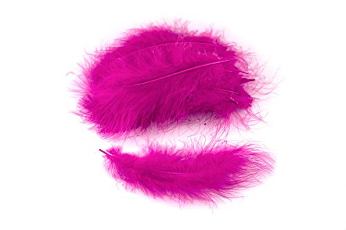 Marabufedern ca. 20 Stück, 12-17cm (fuchsia/magenta 183D) // Dekofedern Bastelfedern Marabu Federn Schmuckfedern