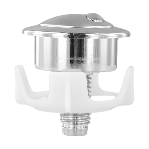 Bouton poussoir de chasse d'eau Siamp Optima 50 aux finitions argentées - 4
