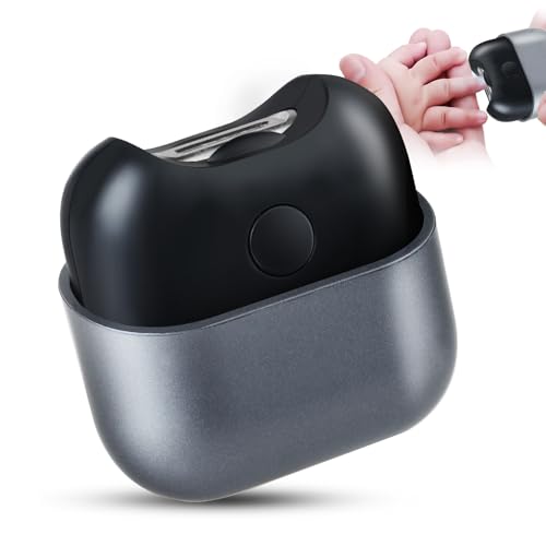 Electric Nail Clipper with Light, Automatic Nail Clipper Rechargeable with 2 Speeds and Nail Chip Storage for Babies, Children, Adults, Caregivers and Seniors