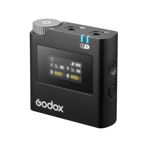 Godox Virso TX Transmisor Inalámbrico 2.4GHz | Incluye cables USB-C, TRS-TRRS, TRS-TRS y garantía para grabación, monitoreo y vlogging miniatura 2