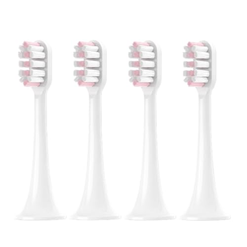 muyihui �����p�u���V�w??�b�h ForT300/T500/T700 �d�����u���V�w�b�h�\�t�g�уm�Y�� 4 ��(4Pcs White and Pink)