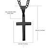 Made by Nami Pendant Necklace for Men 23" Gold & Silver Cuban Link Chain with Pendants for Men High-Quality Stainless Steel Necklace Premium Jewelry Gift for Him (Black Cross) #4