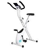 BARWING(バーウィング) フィットネスバイク スピンバイク トレーニングバイク 静音 折りたたみ 組み立て簡単 (1.ホワイト & ブラック)