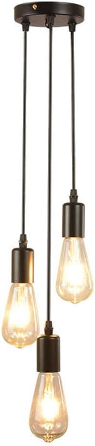 Suspension îlot de cuisine luminaire industriel métal noir lustre réglable