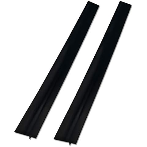 2 Pack Silicone Stove Counter Gap Cover, 63cm/25" Long Kitchen Counter Gap Filler, Long Gap Filler Seals Spills Between Counter, Stovetop, Oven, Washing Machine and Kitchen Appliances(Black) Cover