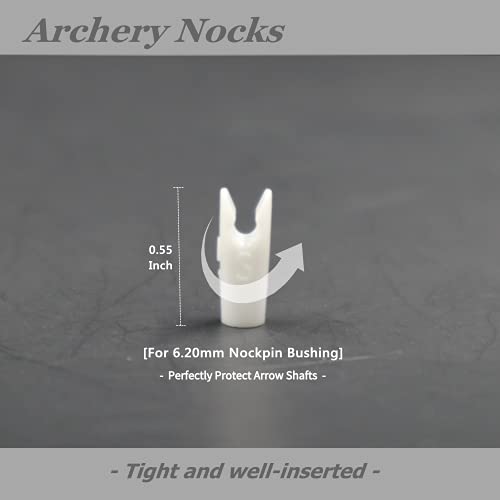 Letszhu Archery Arrow Pin Bushing With Nocks For Id 6.20Mm Arrows Shafts (Pack Of 36) (White Pin Nocks (36Pcs)) #TOP1