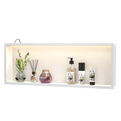 Led Shower Niche 36" X 12" White 304 Stainless Steel with Lightin...