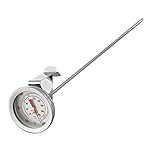 Tala Jam Thermometer Stainless Steel, Easy-Read Dial, Celsius & Fahrenheit, Ideal for Jams, Marmalades & Confectionery, Clips to Pan, Mercury-Free, One Size
