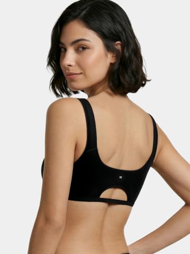 Image of Enamor Bamboo Cotton IB06, Women's Pop-on Bra - 3X Softer, 4X More Absorbent & Antimicrobial, Non-Padded, Wirefree, High Coverage