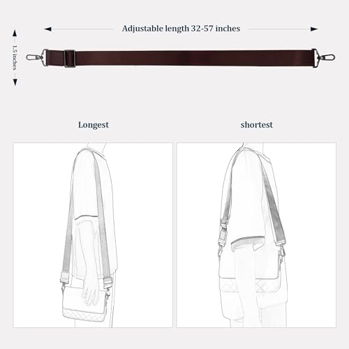 Shoulder Strap,Adjustable Universal Crossbody Strap,Business Casual Style Replacement Strap for Messenger Bag2