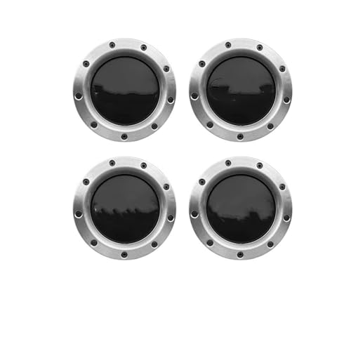 4pcs 146 mm Grey Alloy Wheel Center Caps Rim Caps Hub Caps 8D0601165K Compatible for Audi TT A2 A3 A4 A8 S6 Q5 Q7 RS6 Car logo Accessories(Black 146mm)