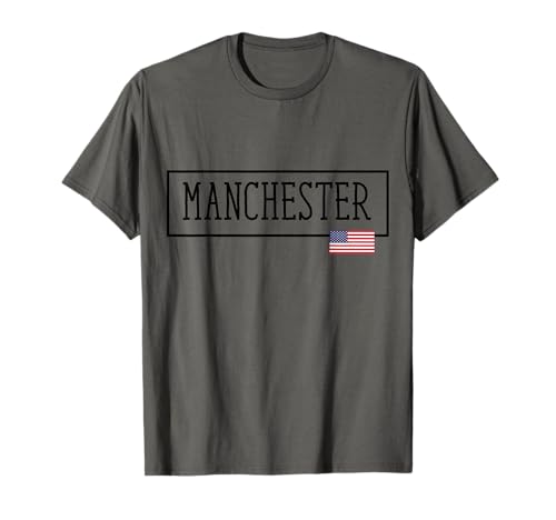 Manchester City - Bandera de Estados Unidos, viajes estatales, Estados Unidos, mujer, hombre Camiseta