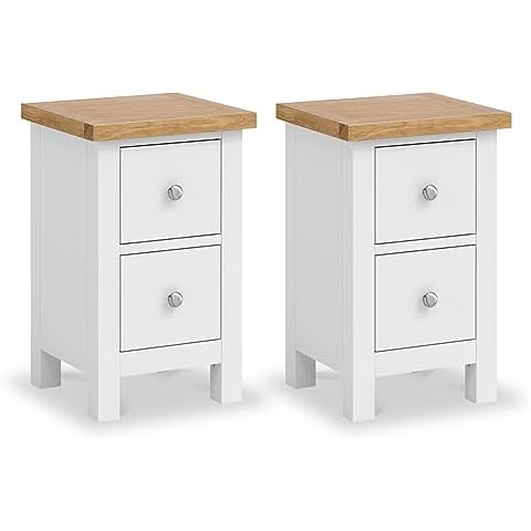Farrow White Slim Bedside Tables Set of 2 Cover