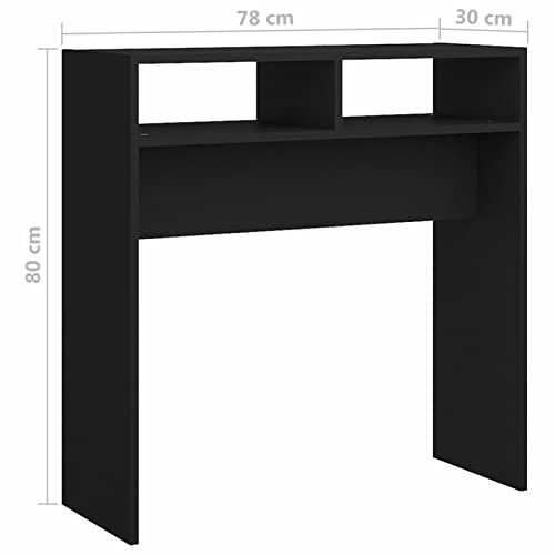 Console Homgoday noire table console gain de place maison - 8