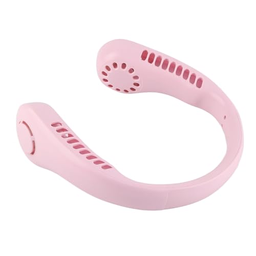ZAICOLER Ventilador de Cuello USB, Refrigeración Portátil, sin Aspas, 3 Niveles, Batería de Larga Duración, Ventilador de Cuello USB para Ir de Compras, Viajar Al Aire Libre (PINK)
