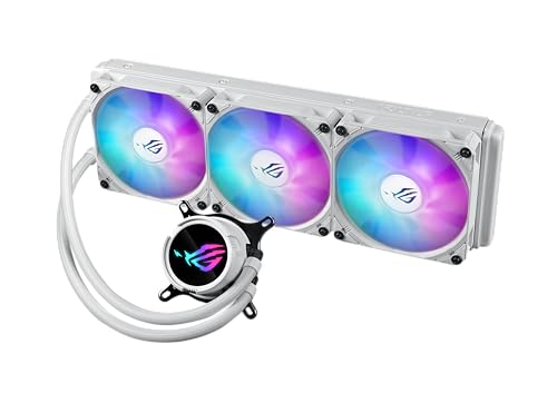 Image of ASUS ROG Strix LC III 360 ARGB White Edition All-in-one CPU Liquid Cooler with 360 rotatable Water Block, Asetek's New Gen7 v2 Pump, Premium ROG ARGB Fans, and 10+ Custom Aura Lighting Effects