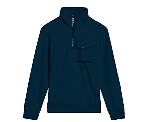 Ted Baker Men's Blue Ecos Long Sleeve Half Zip Sweatshirt