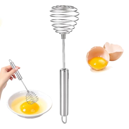 Quvxzy argent Fouet, 22 cm fouet à fil de haute qualité pour mélanger les aliments, Tête de vis en acier inoxydable, lavable au lave-vaisselle, Convient à...