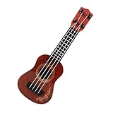 Mini-Gitarre Ukulele für Kinder – Viersaitiges Spielzeuginstrument, Realistische Nachbildung für frühe Musikausbildung, Handlich leicht zu Spielen, Zufällige Farb- Musterkombination | Lern