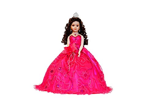 Kinnex Collections By Amanda 18" Porcelain Quinceanera Umbrella Doll (Quince Anos)~ Fushia ~ Kk18725-9 #TOP6