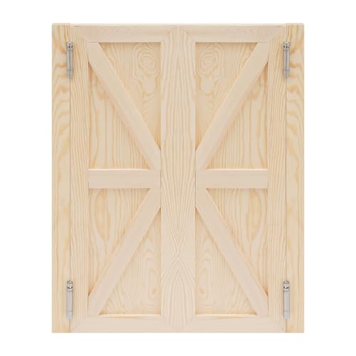 Log Color - Puertas de separación de madera de doble puerta para mampara de entrada, para cafés, centros comerciales, bares, salas de recepción, 90 x 70 x 3,5 cm