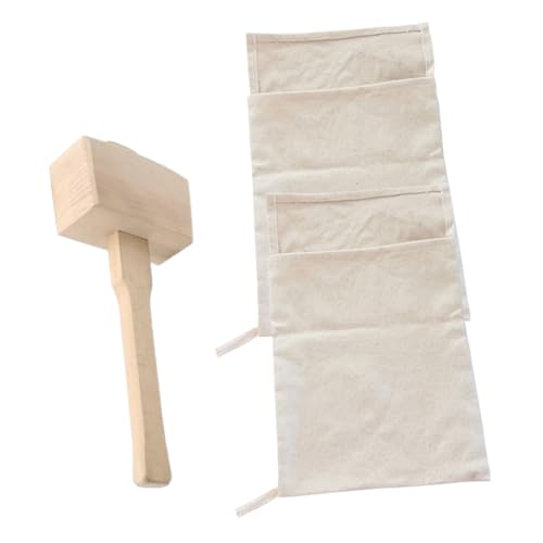 STOBAZA Cotton Crushed Ice Bags Ice Chipper Set 3 Pack Versatile for Home Bar Restaurant Supplies