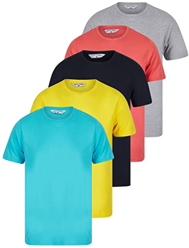Tokyo Laundry Men's (Pack of 5) Cotton Jersey Plain T-Shirt Set