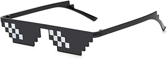 Thug Life Sunglasses Halloween Dress Up Pixelated Mosaic Glasses,Party Glasses MLG Shades