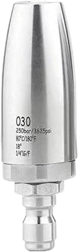 Fiegcit 高圧ノズル 洗車アクセサリー 高圧水ピストル ステンレス 360°回転 錆除去 クイックコネクタ (045)