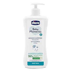 Chicco Baby Moments Bagno Shampoo Senza Lacrime per Cute Sensibile e Capelli Sottili dei Neonati, 0+ Mesi – 200 ml