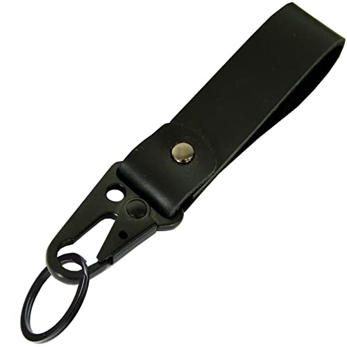 Miayaya Leather Keychain Universal Leather Key Chain Holder For Men And Women Anti-Lost Car Key Holder Portable Creative Personality (Black) #TOP15