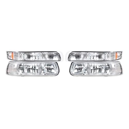 Phare avant pour Chevy Silverado Tahoe et Suburb feux d'angle de rechange bloc optique transparent